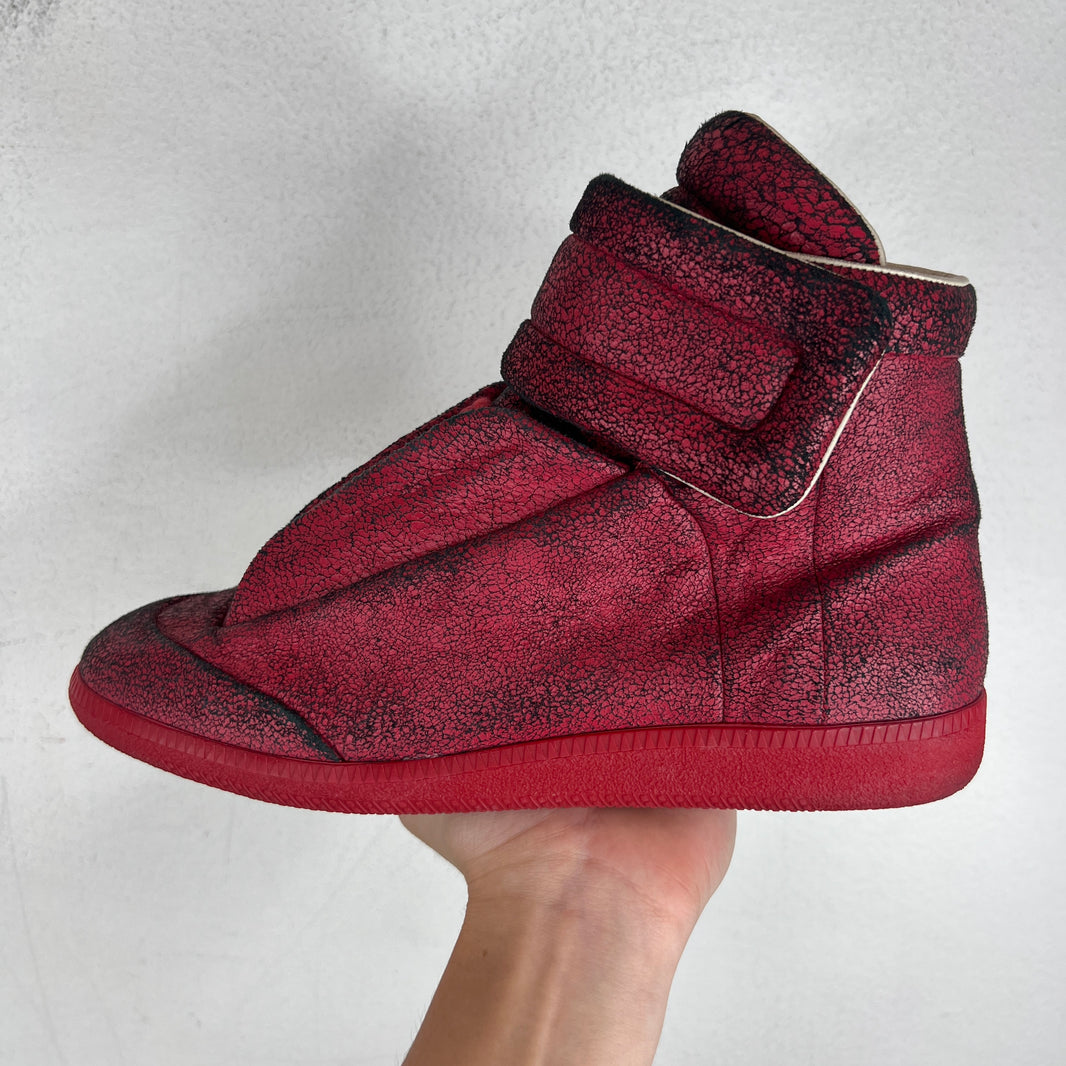 Margiela Red Cracked Future Sneakers