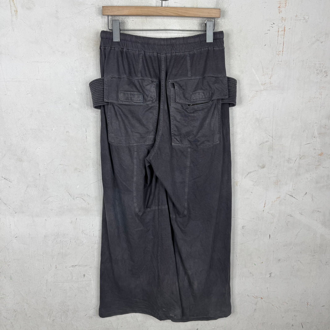 DRKSHDW Grey Smoked Wide Legged Creatch Sweatpants