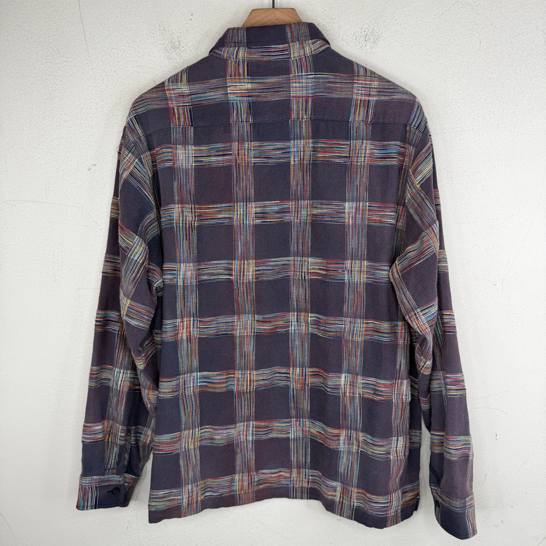 Supreme Purple Multicolor Plaid Button Up Shirt
