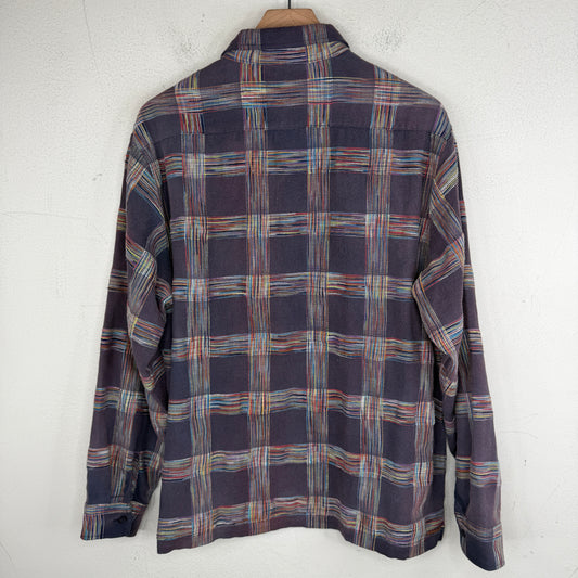 Supreme Purple Multicolor Plaid Button Up Shirt