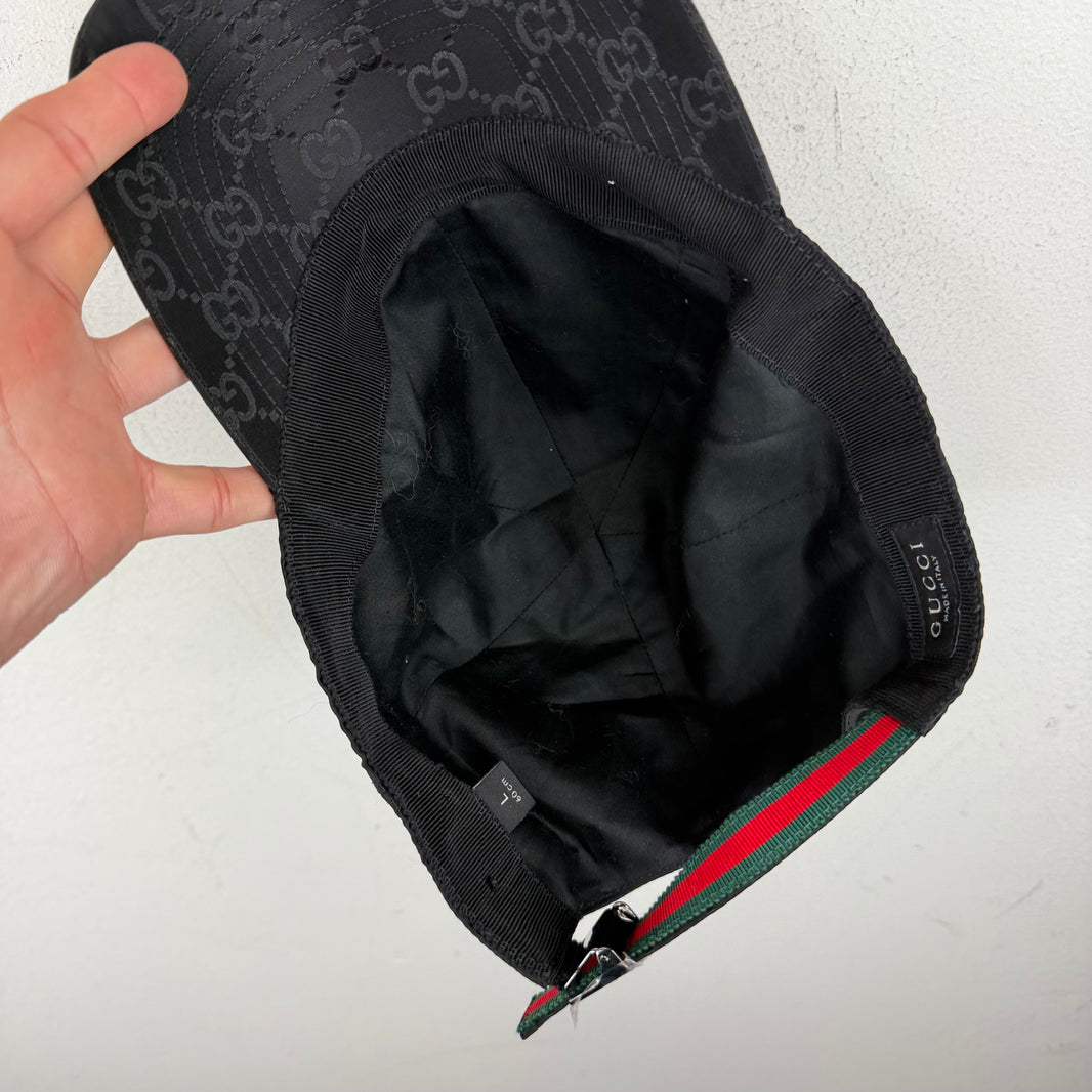 Gucci Black Monogram Hat