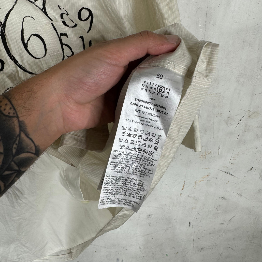 Margiela MM6 Cropped Logo Buttoned Shirt