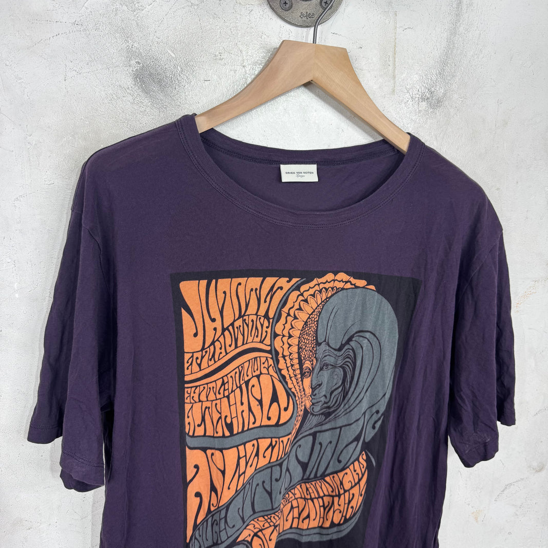 Dries Van Noten Wes Wilson Purple T-Shirt