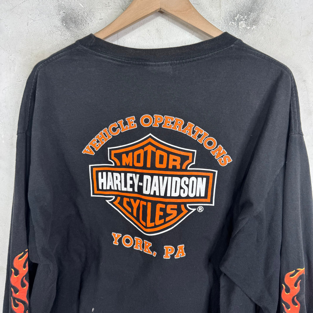 Vintage Harley Flame Crest L/S T-Shirt