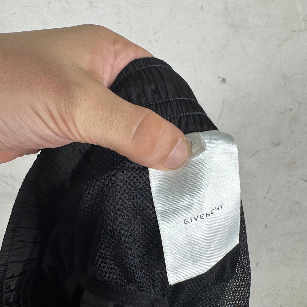 Givenchy Black Paris Logo Swim Trunks