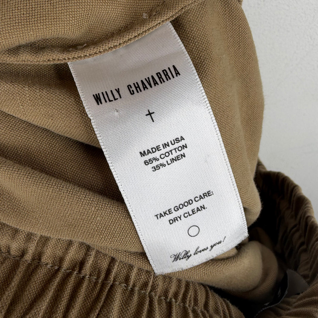 Willy Chavarria Khaki Long Shorts