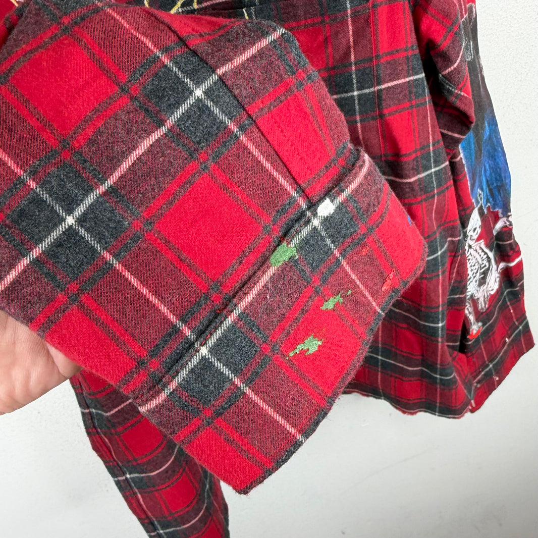 Amiri Wes Lang Red Flannel Shirt