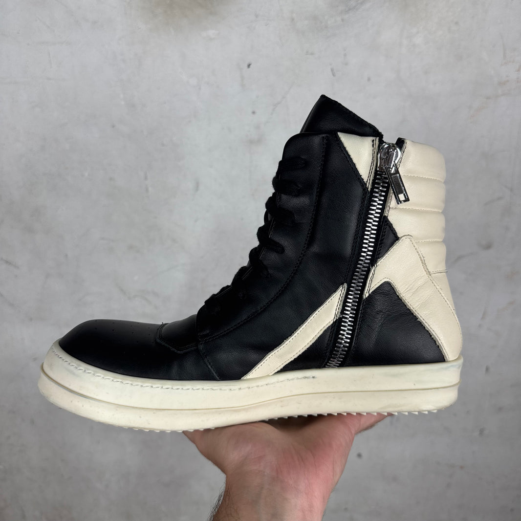 Rick Owens Black Cut Tongue Geobaskets