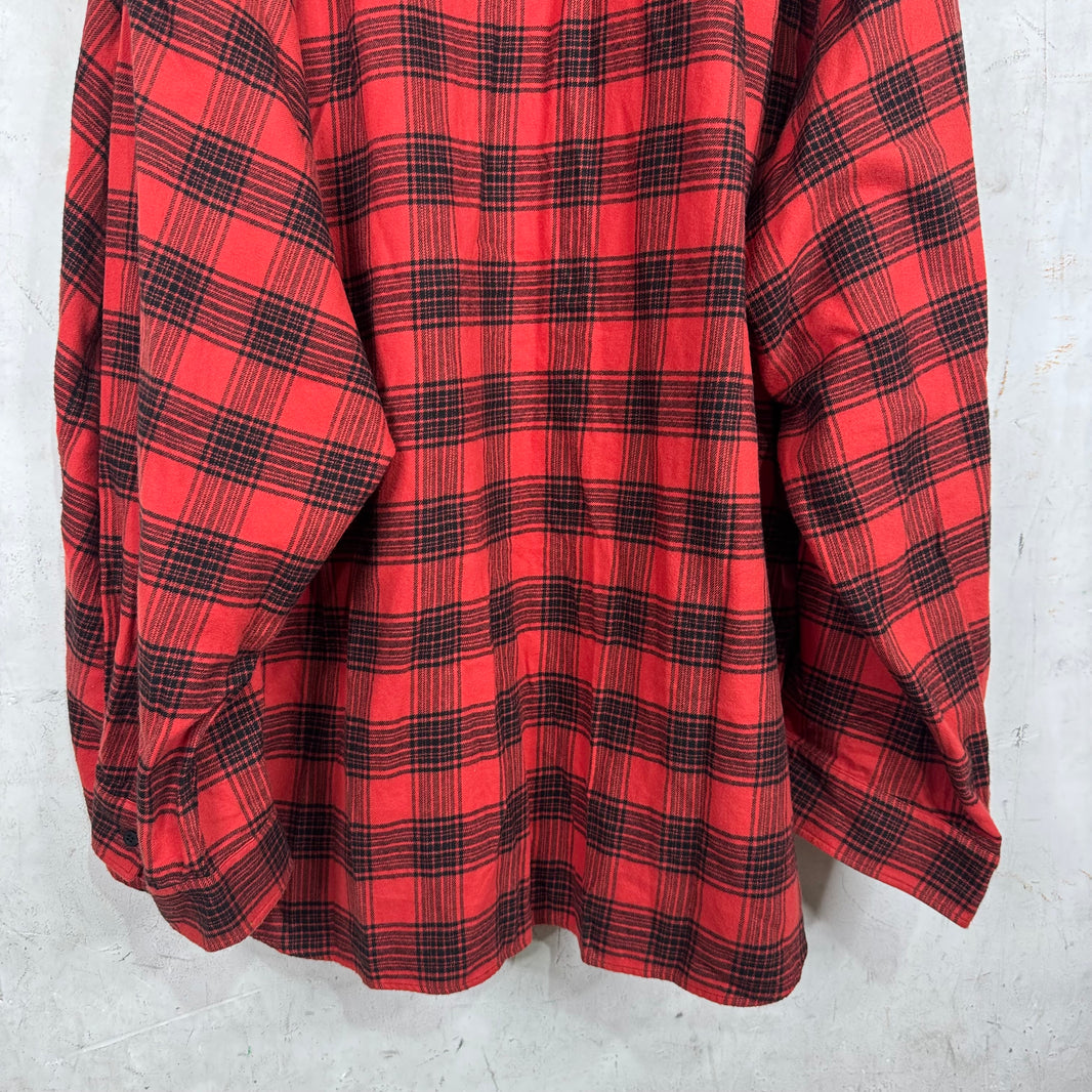 Balenciaga Trompe Layered Plaid Flannel