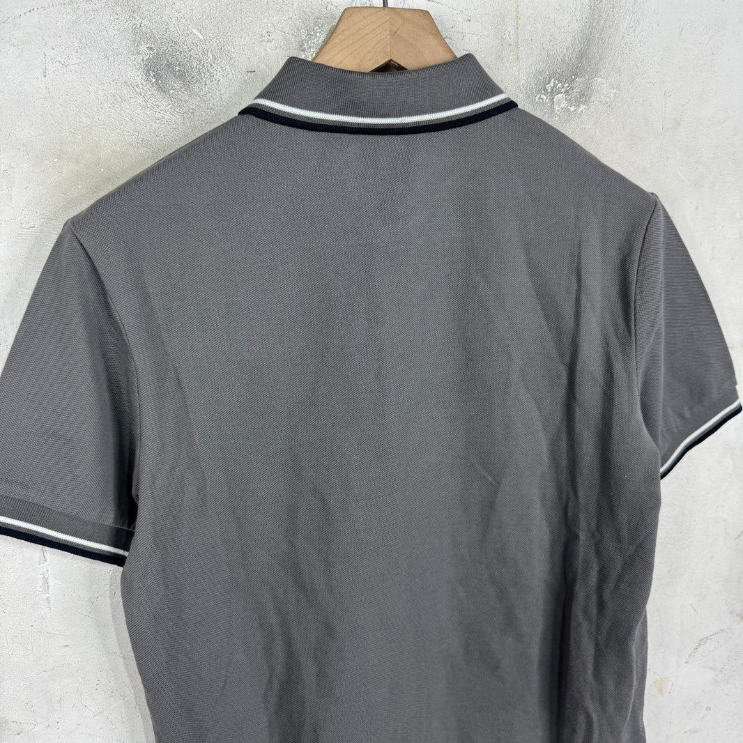 Prada Striped Cuff Tab Polo