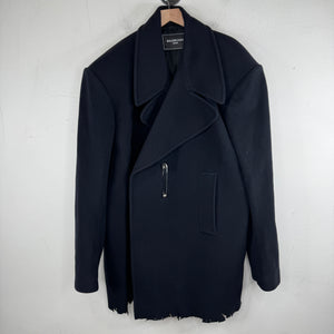 Balenciaga Safety Pin Distressed Bottom Trench Coat