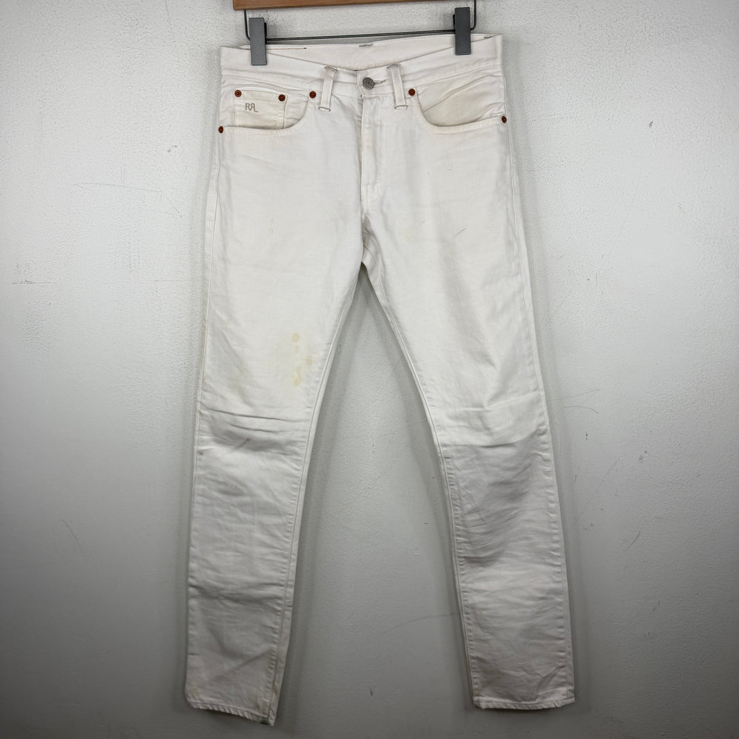 RRL White Slim Jeans