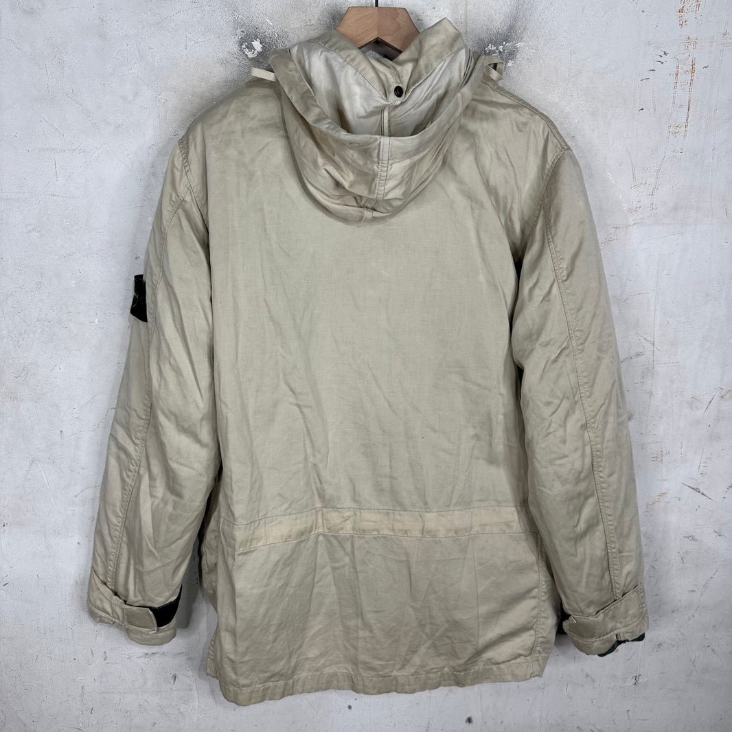 Stone Island 90's Beige Padded Canvas Lined Jacket
