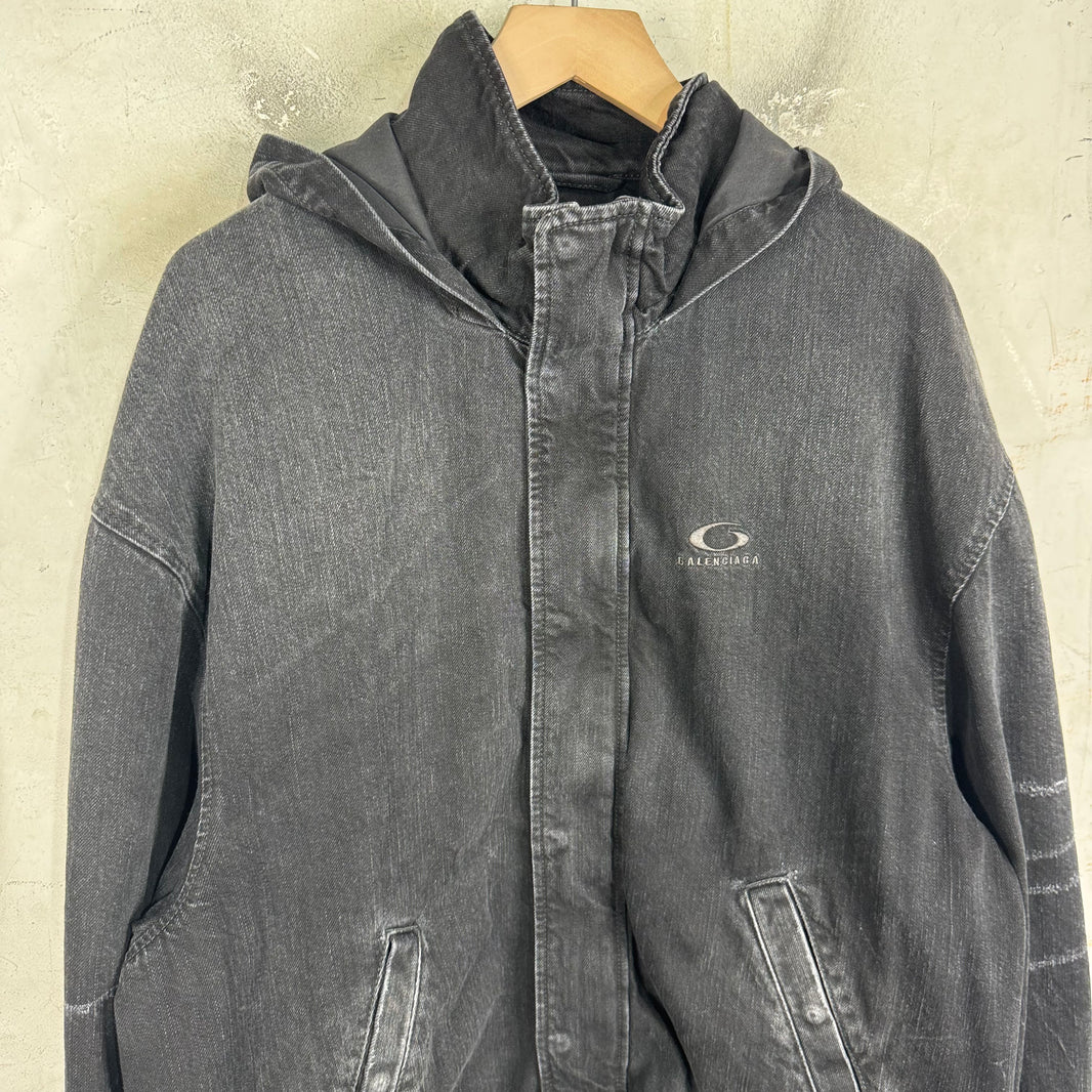 Balenciaga Surfer Denim Parka Jacket
