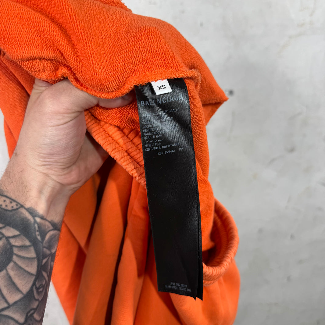 Balenciaga Orange Logo Sweatshorts