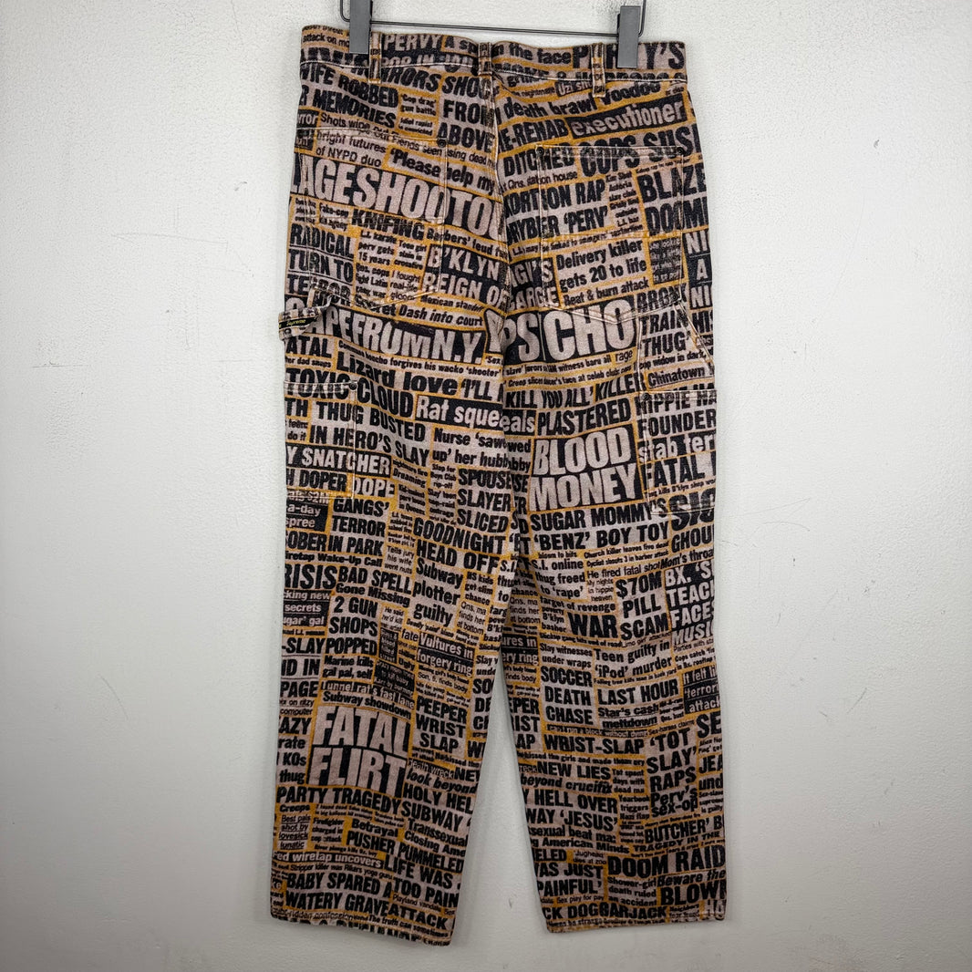 Supreme Dash Snow Newspaper Double Knee Pants