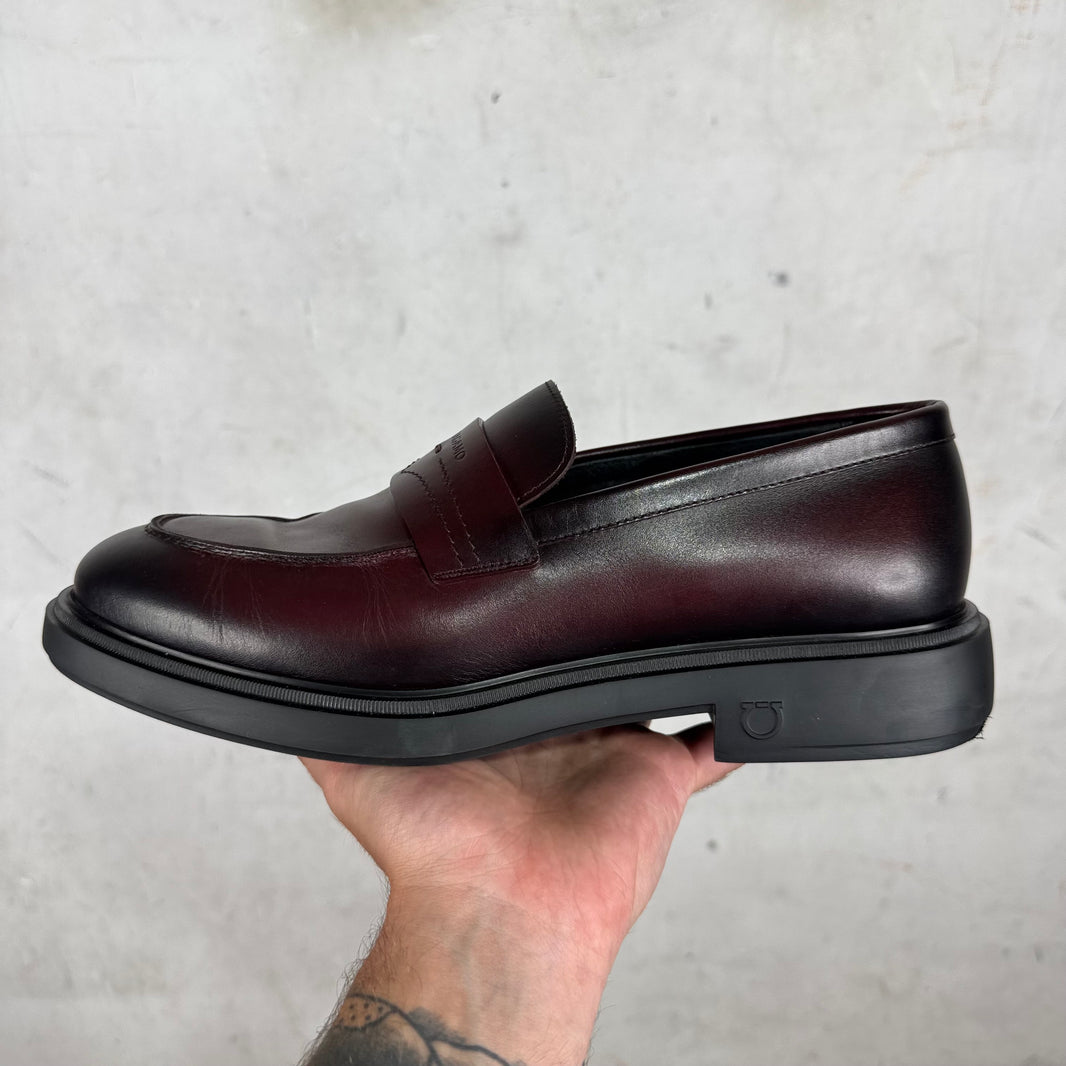 Ferragamo Oxblood Chunky Loafers
