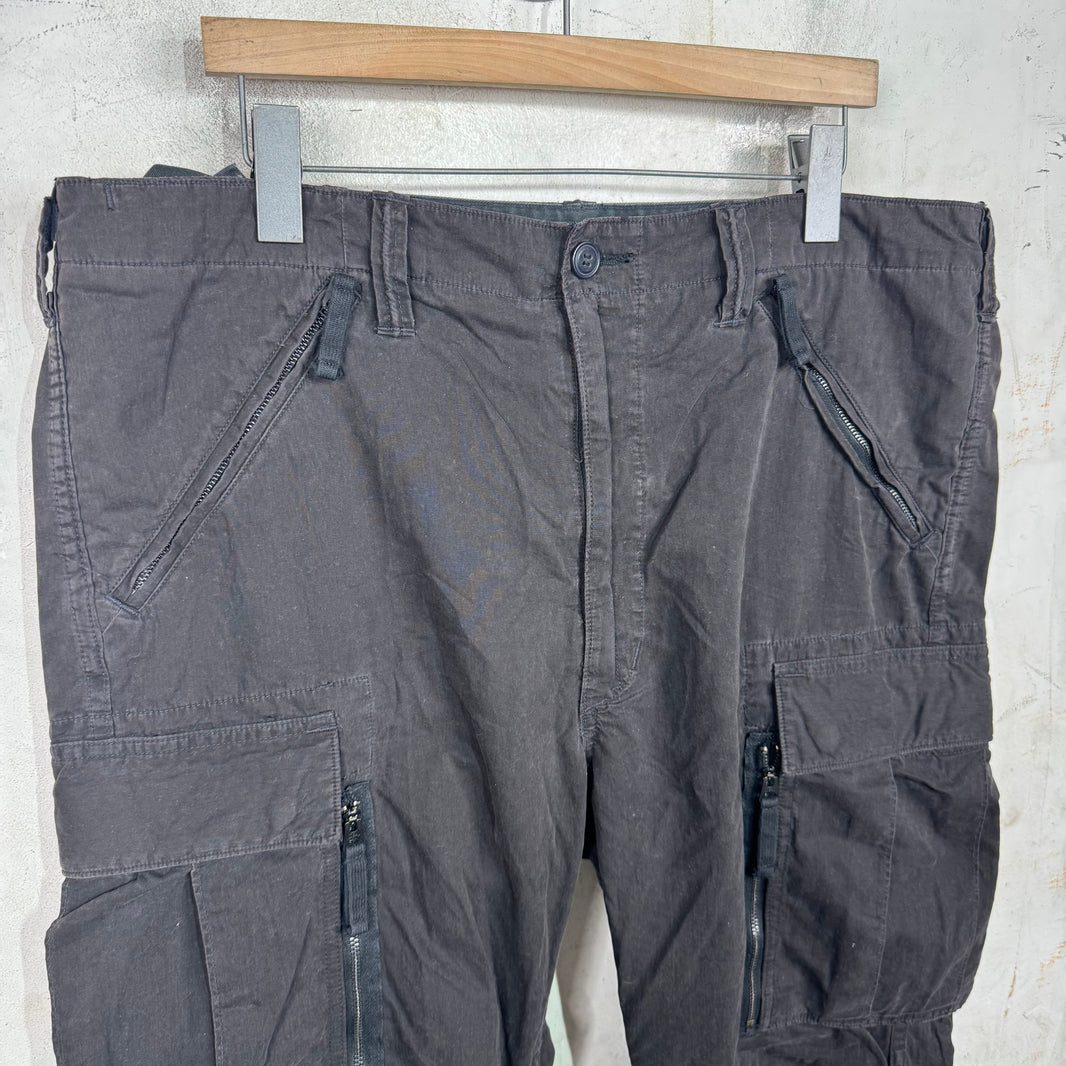 RRL Black Zippered Cargos