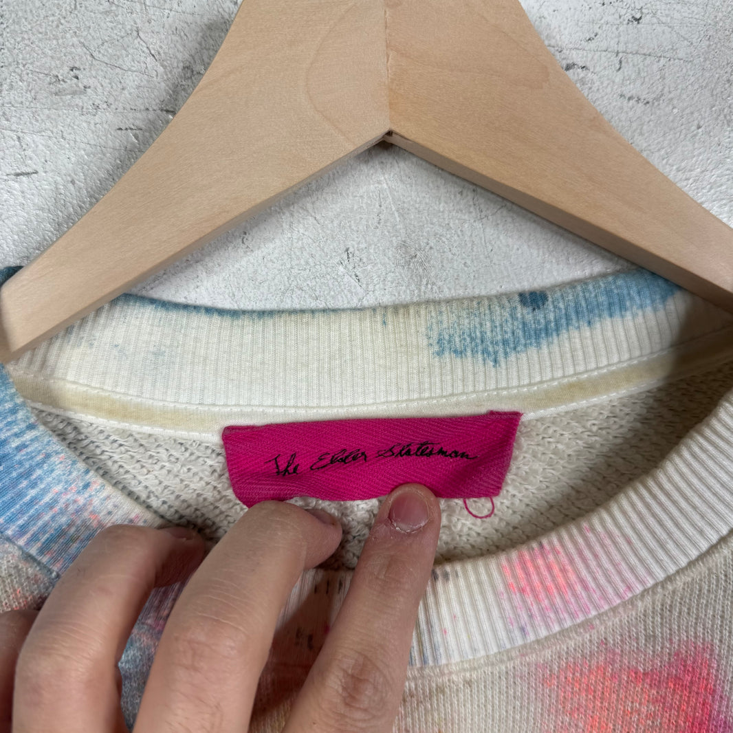 Elder Statesman Cashmere Blended Dyed Crewneck