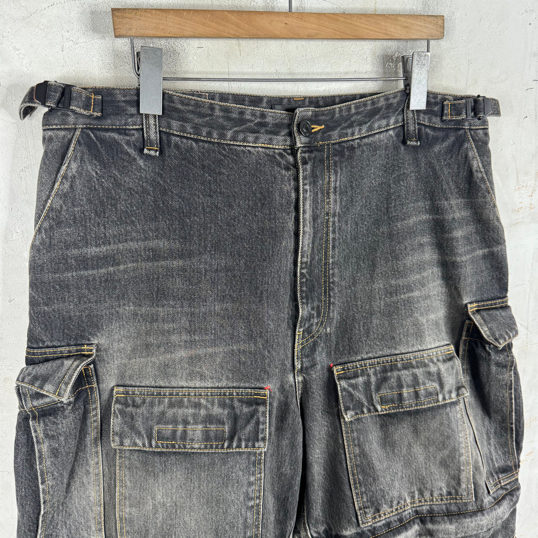Balenciaga Black Convertible Cargo Jeans