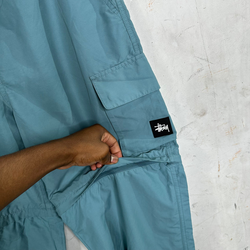 Stussy Blue Nylon Cargo Pants