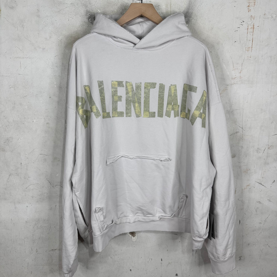 Balenciaga White Tape Hoodie