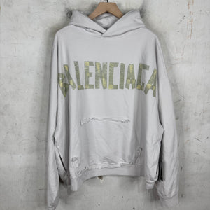 Balenciaga White Tape Hoodie