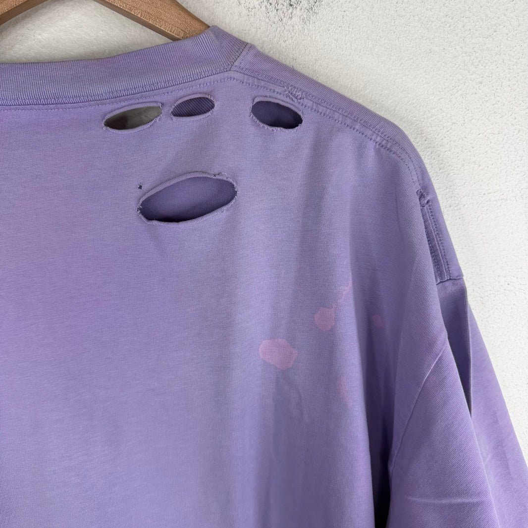 Balenciaga Purple Distressed T-Shirt