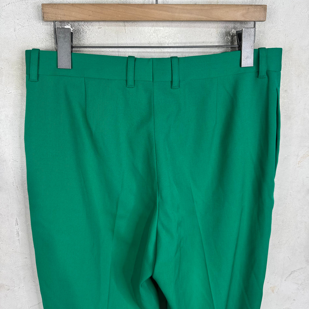 Balenciaga Green Pleated Trousers