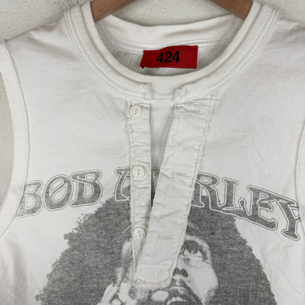 424 Bob Marley Sleeveless Layered Tank Top