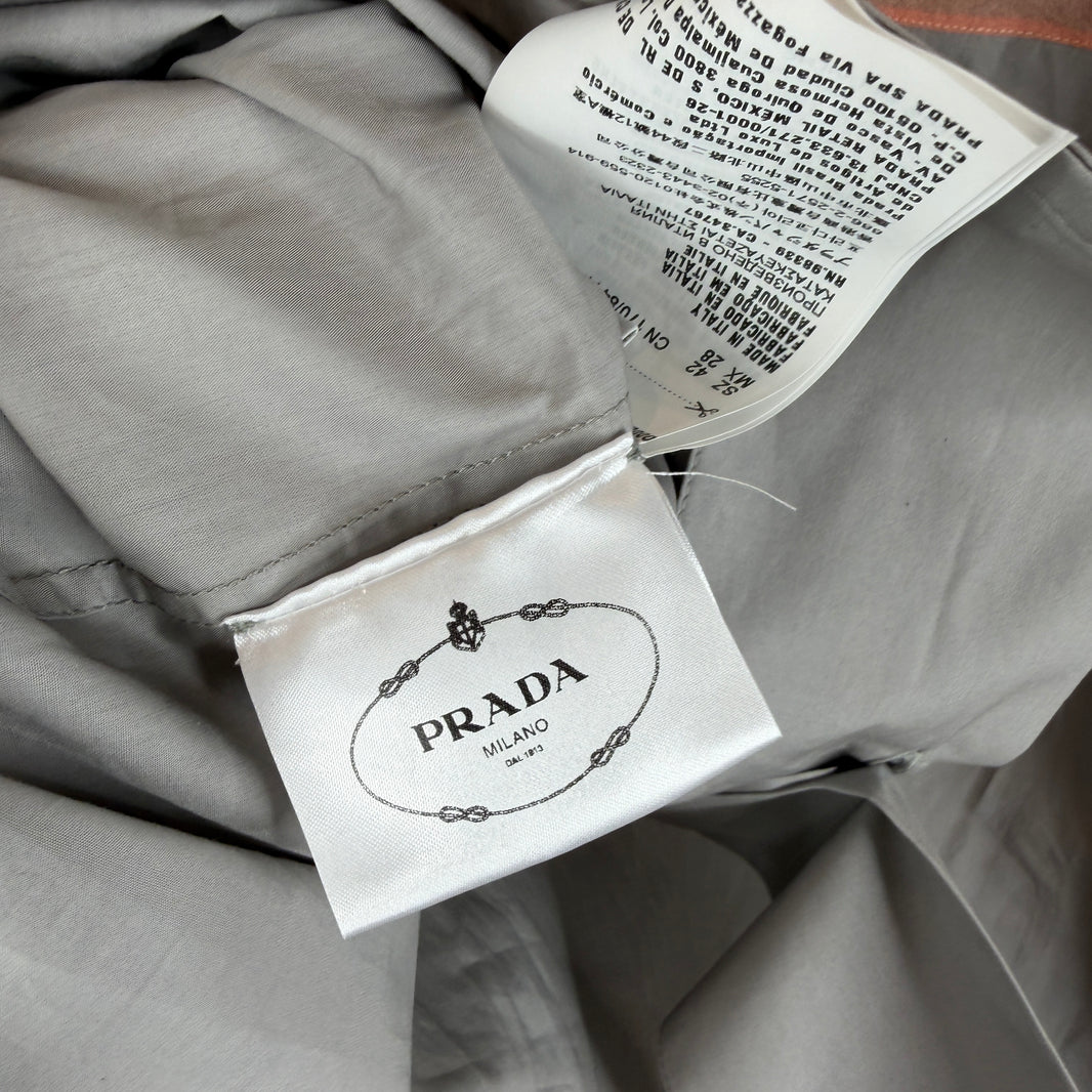 Prada Hybrid Sleeve Button Up LS Shirt