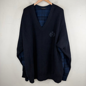 Balenciaga Hybrid Knit Flannel Sweater
