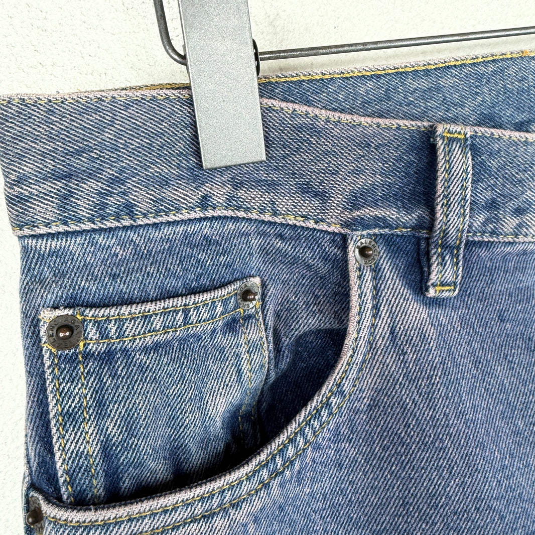 Balenciaga Tinted Blue 5 Pocket Jeans