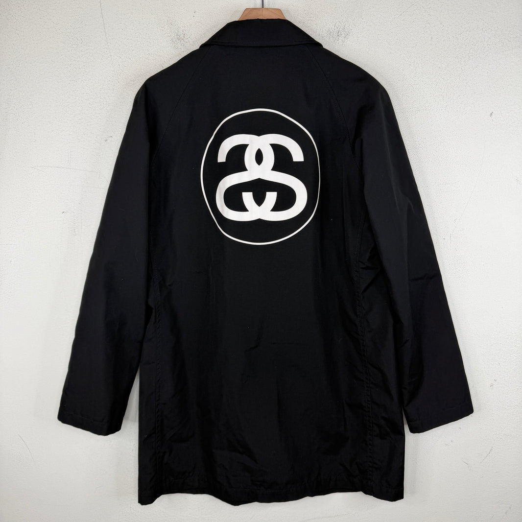 Stussy Sophnet Black SS Logo Long Lightweight Jacket