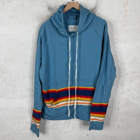 Greg Lauren FW19 Blue Striped Hoodie