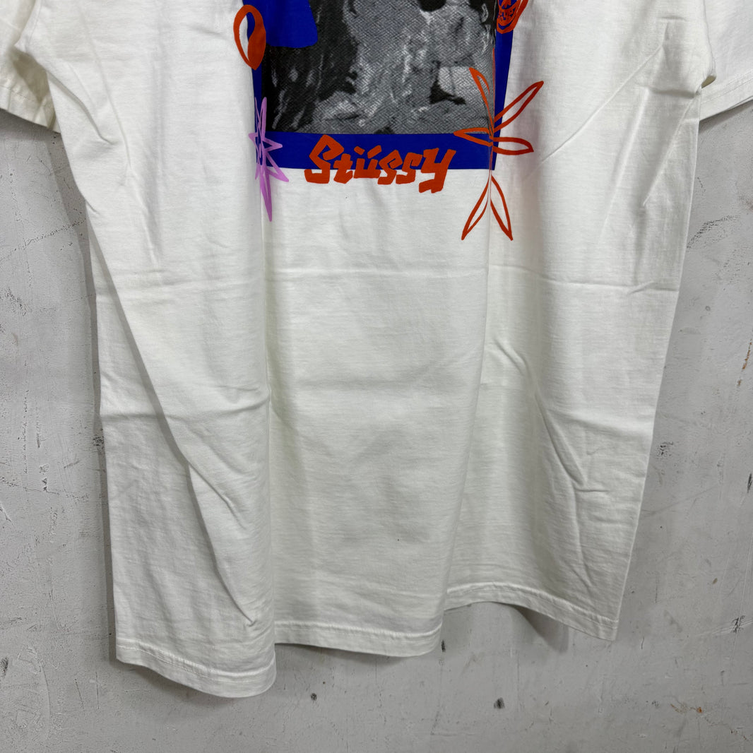 Stussy x Our Legacy Orange Embroidered T-Shirt