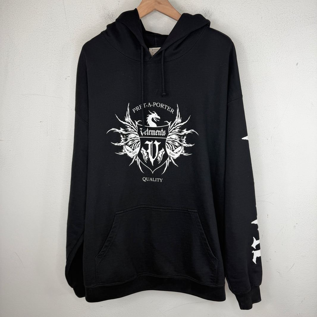 Vetements Pret A Porter Gothic Hoodie