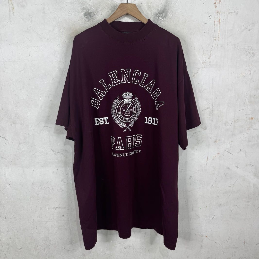 Balenciaga Collegiate Logo T-Shirt