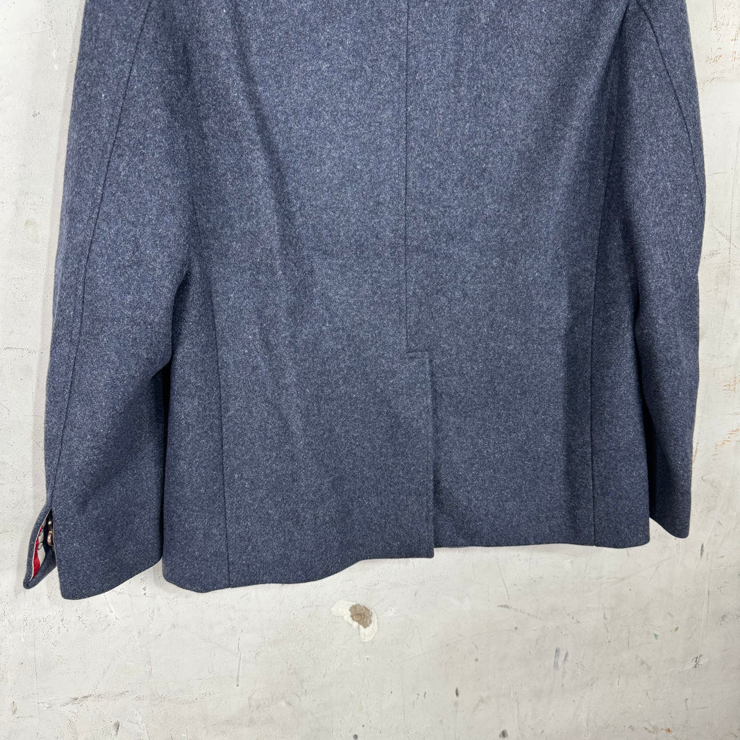 Thom Browne Navy Wool Striped Liner Blazer