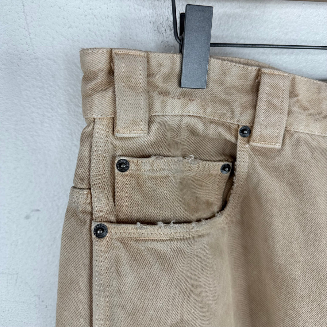 Balenciaga Tan Baggy Carpenter Double Knee Jeans