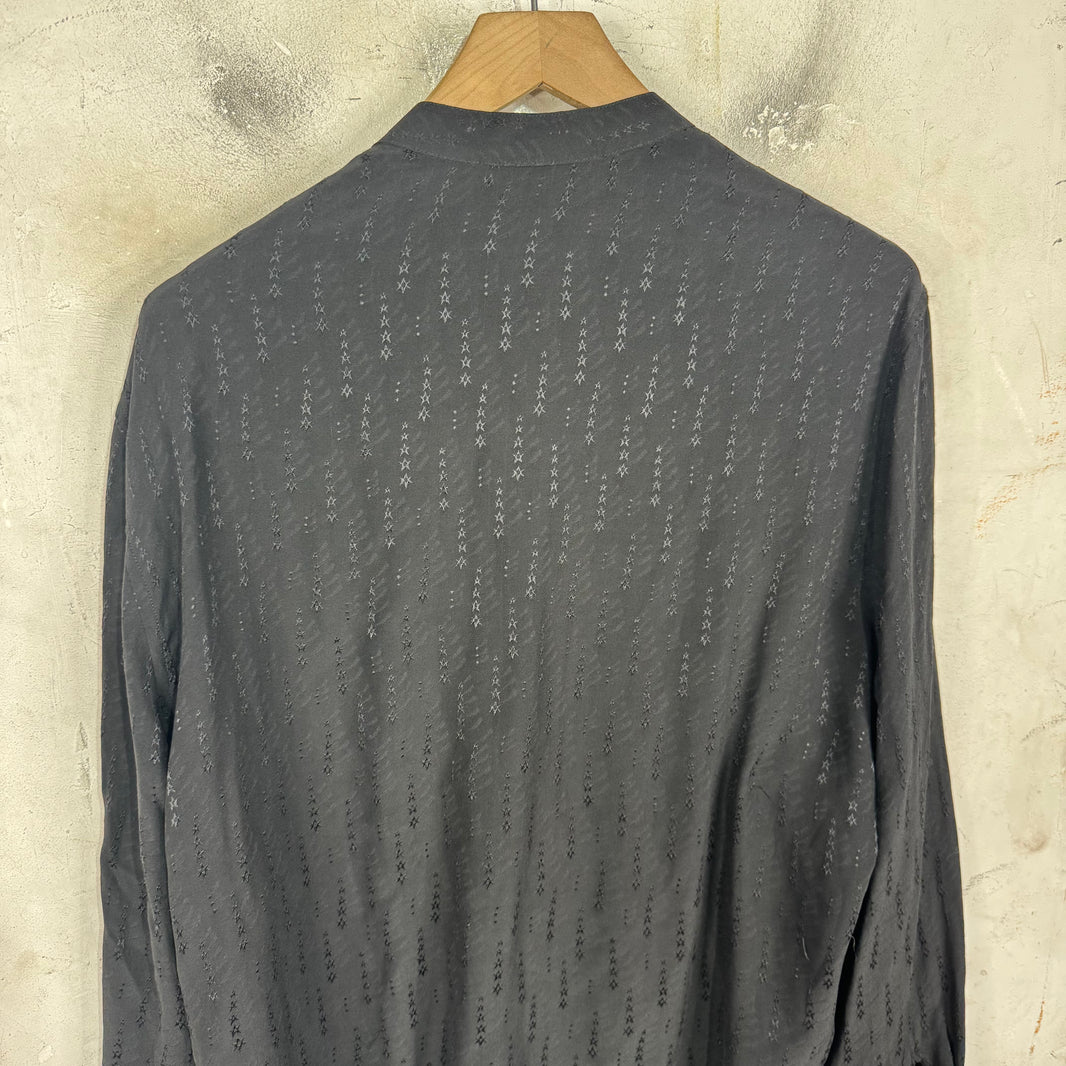 Saint Laurent Silk Stars Collarless Shirt