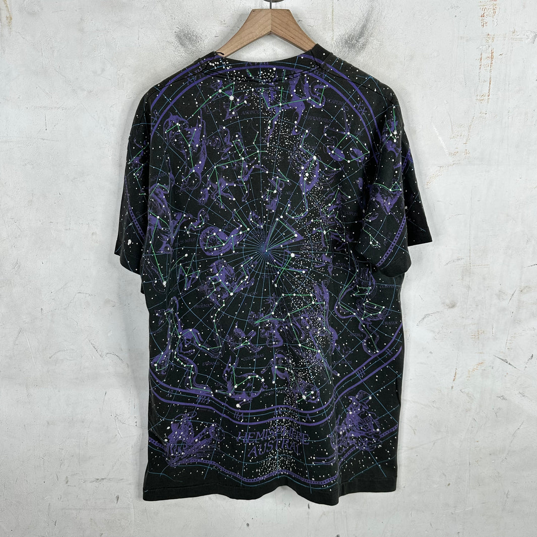Vintage Liquid Blue Zodiac Galaxy T-Shirt