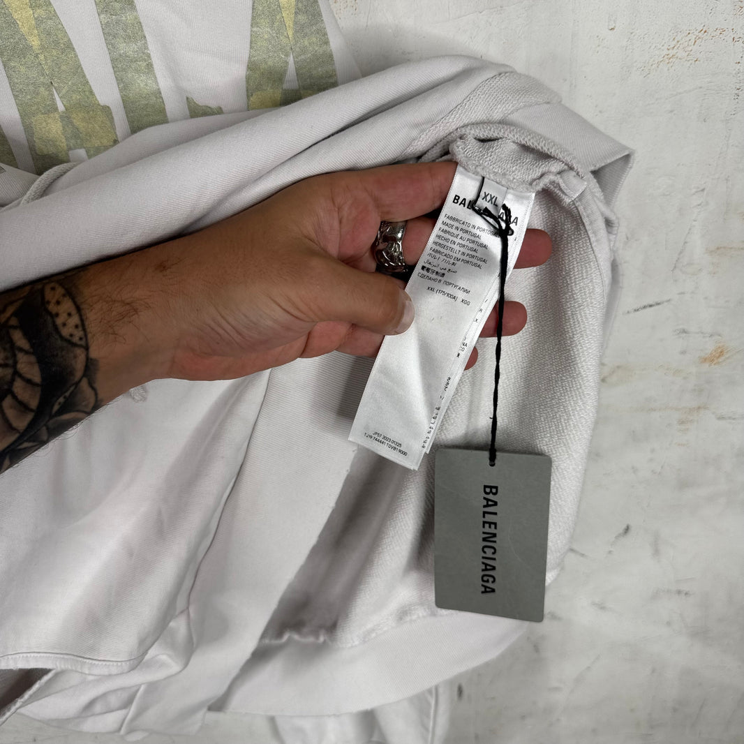 Balenciaga White Tape Hoodie