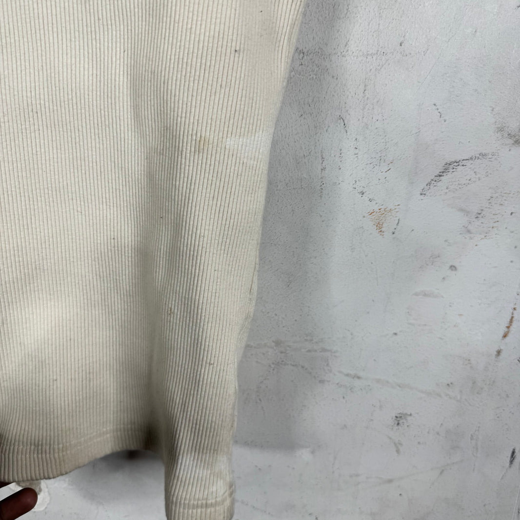 Bottega Veneta White Ribbed Tank Top