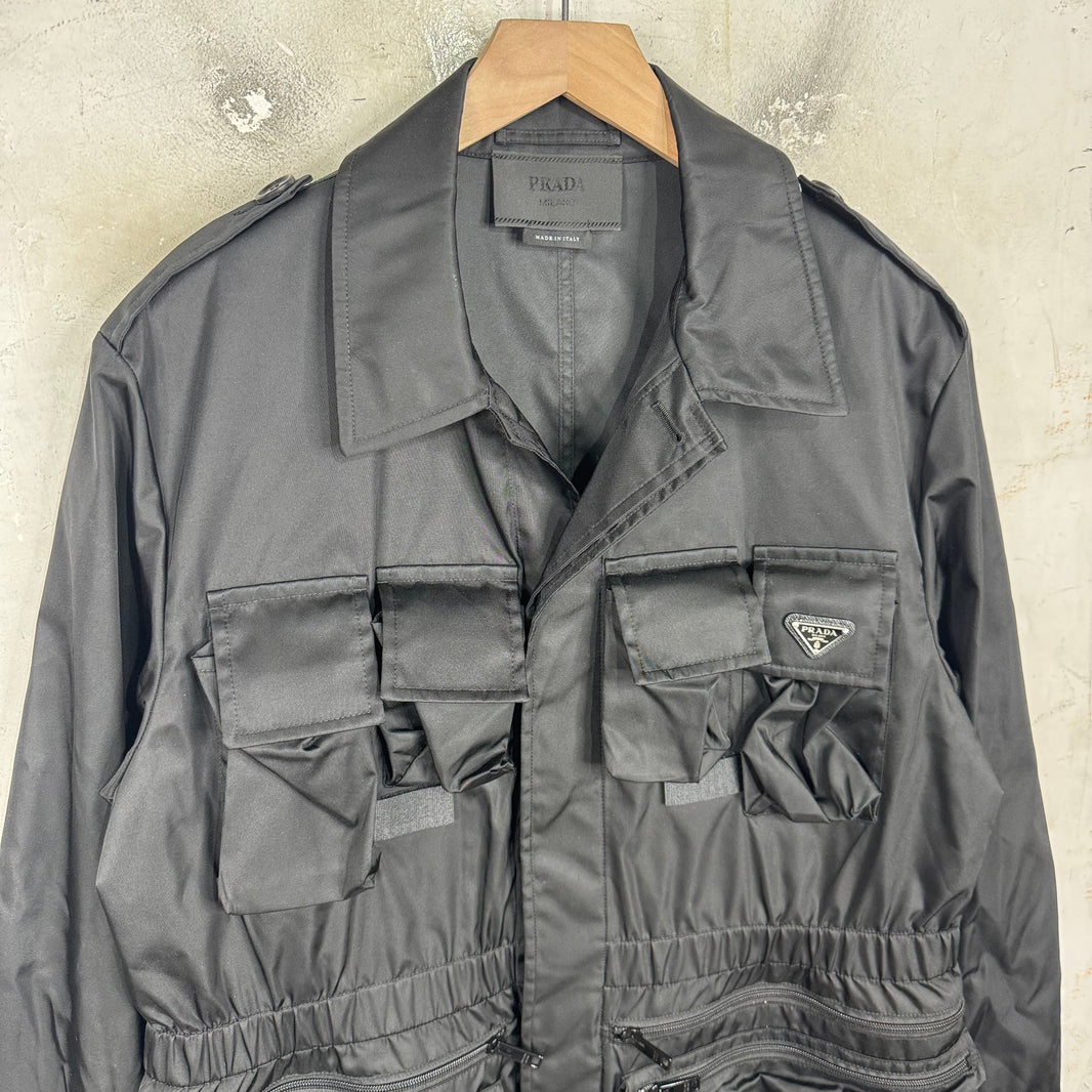 Prada Renylon Cargo Plaqued Jacket