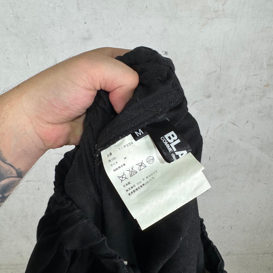 CDG Black Patchwork Balloon Shorts