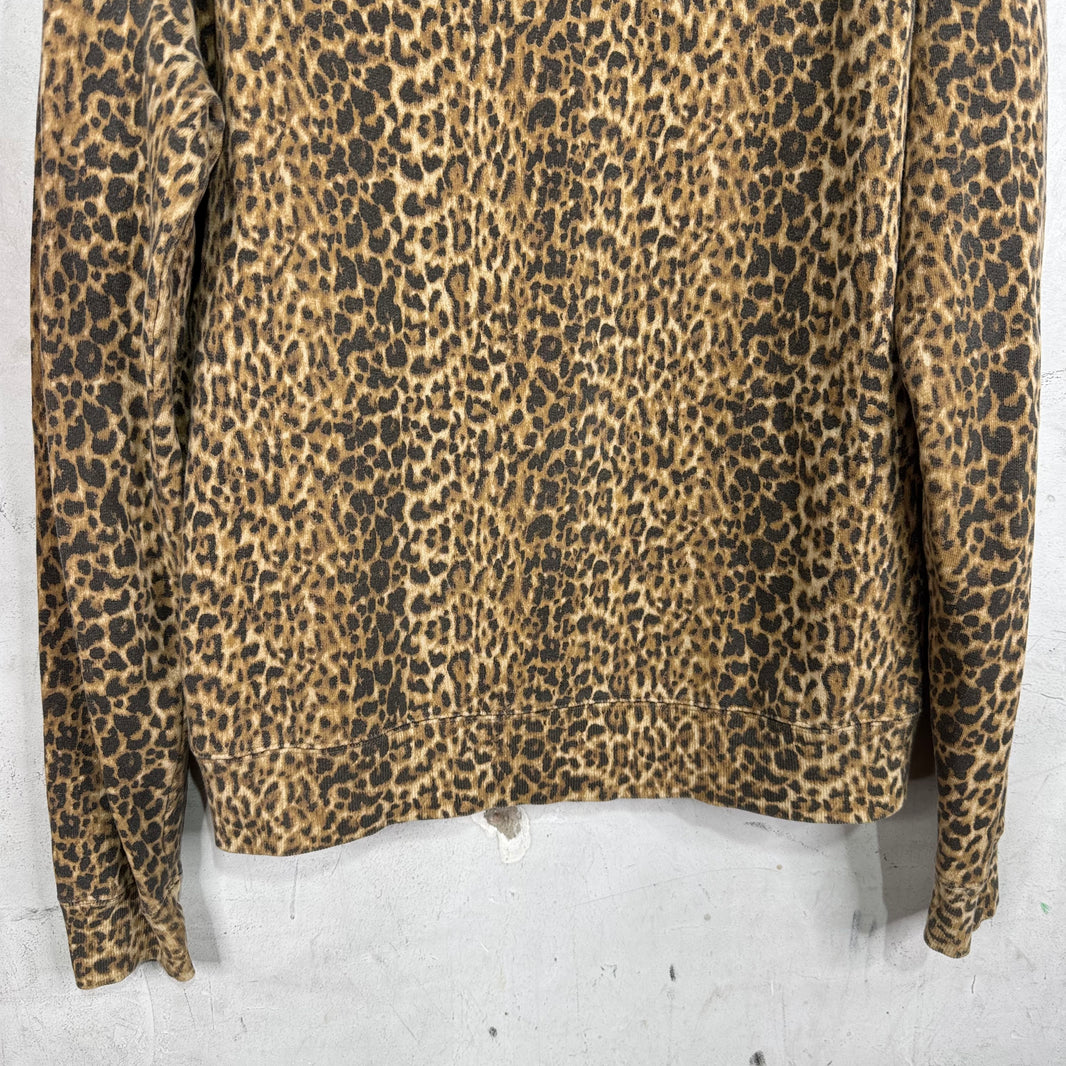 Saint Laurent Cheetah Print YSL Logo Hoodie