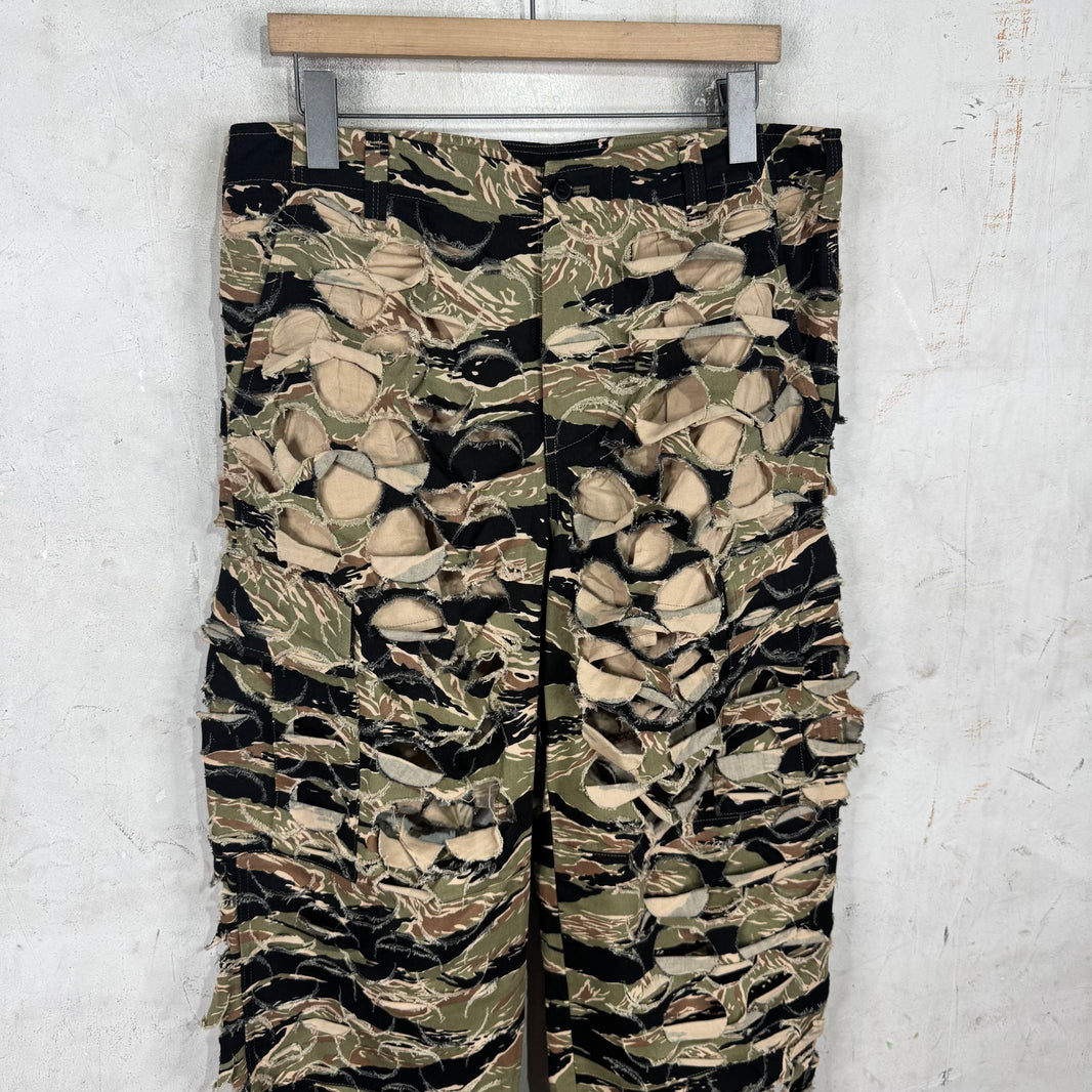 Vetements Laser Cut Camo Cargo Pants