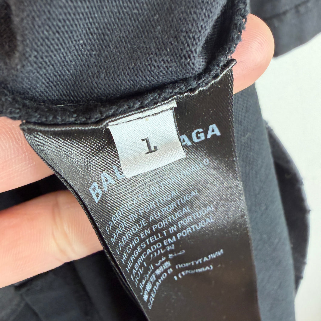 Balenciaga Distressed Paris Moon T-Shirt