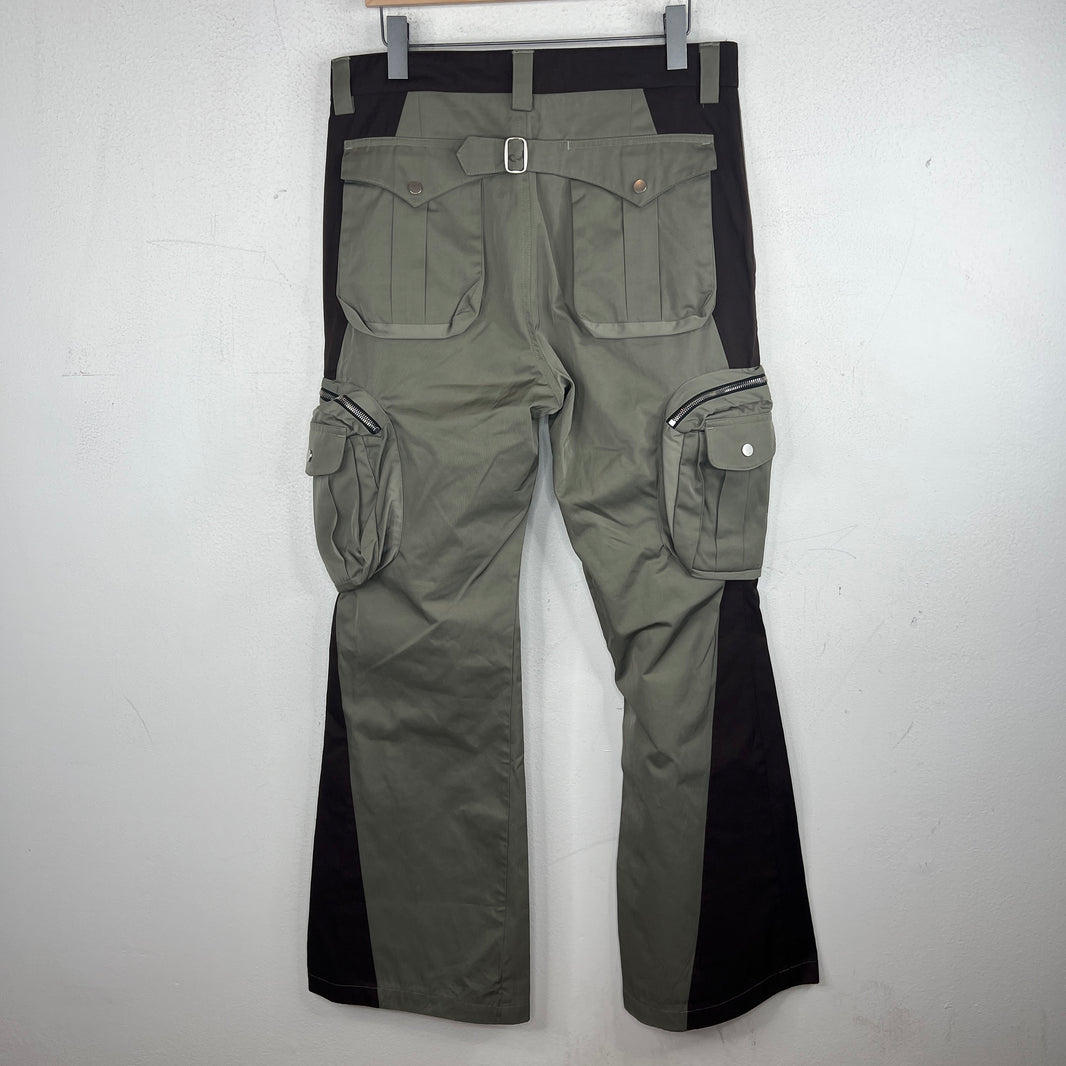FFFPostalservice Two Tone V2.5 Flared Cargo Pants